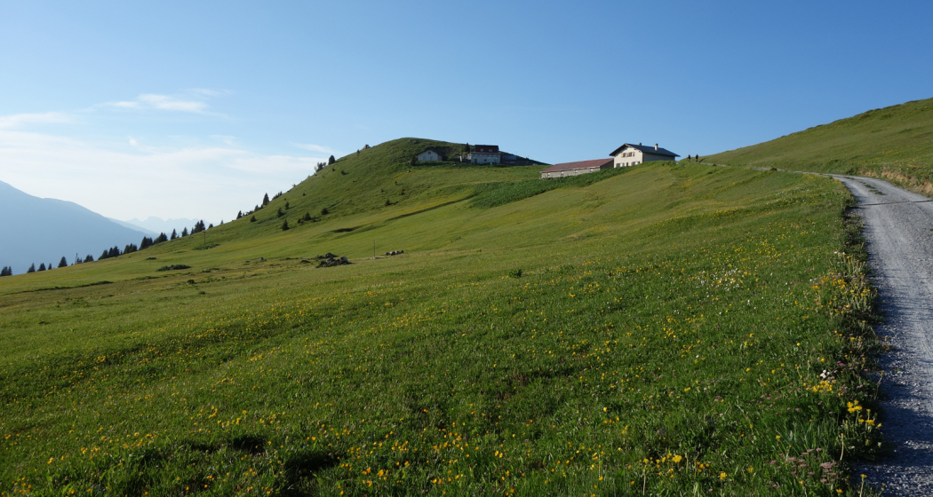 Churer Joch mit Bergrestaurant Churer Joch mit Bergrestaurant