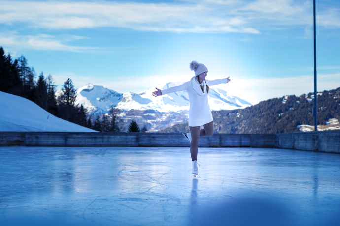 Eislaufen Tschiertschen Winter